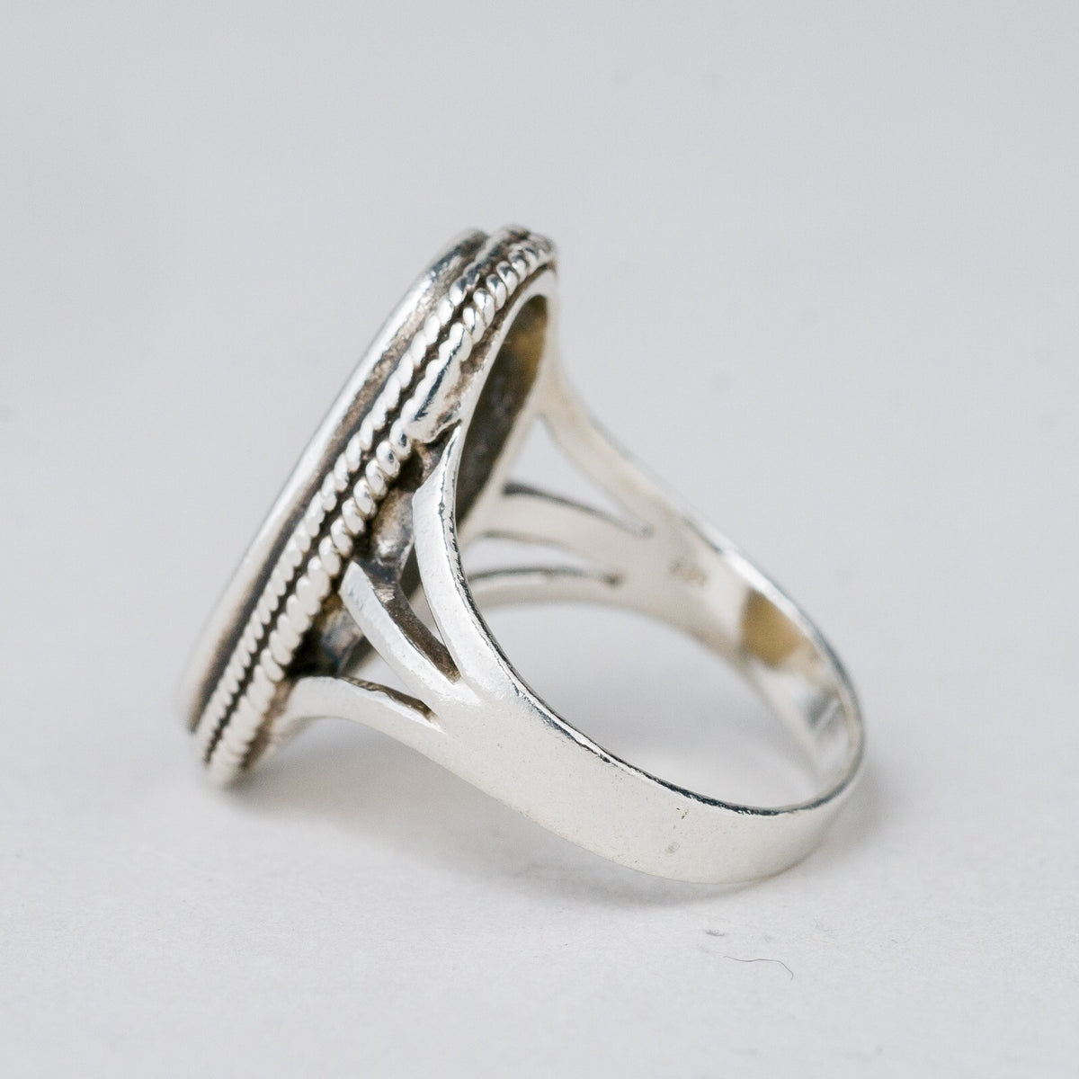 Silber Ring 925 Mondstein Größe 52 (16,5 mm Ø) 4,18 g5