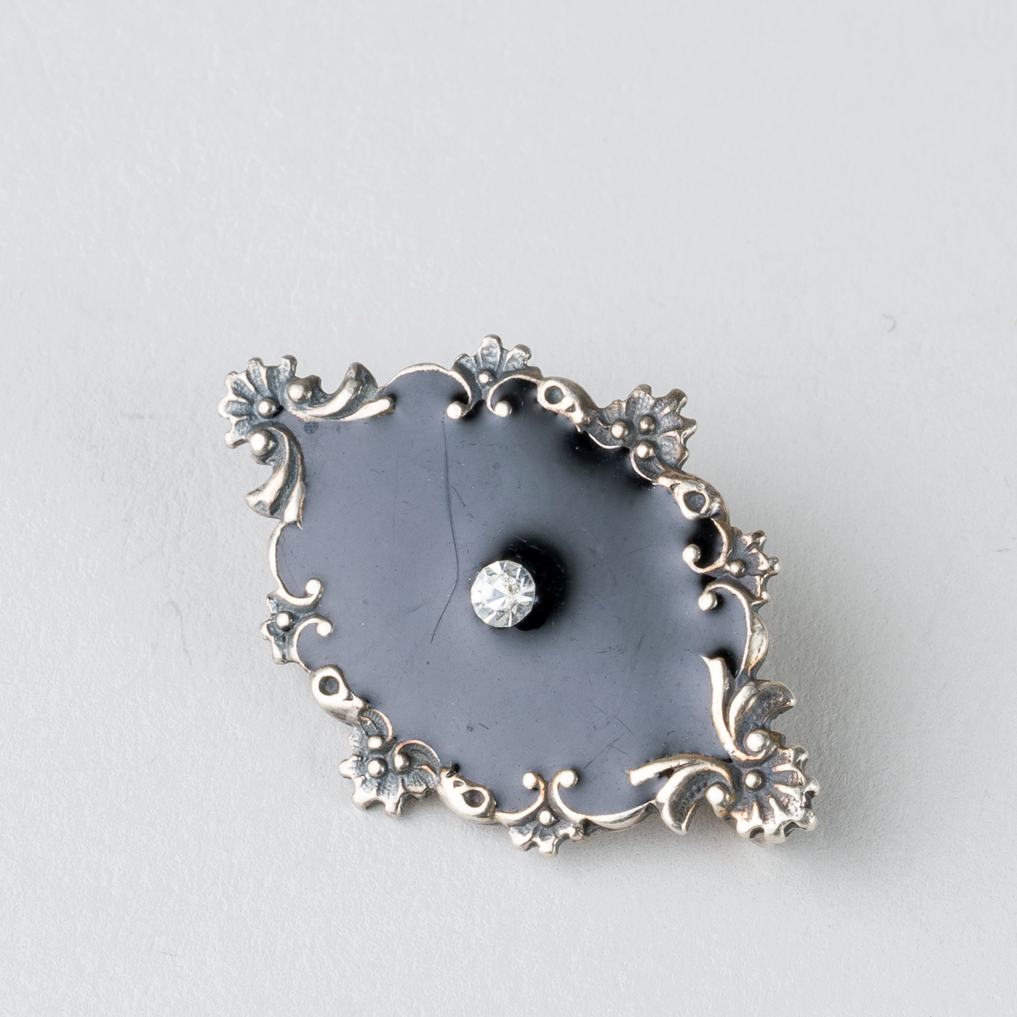 Brosche mit Stein 925er Silber 4g1