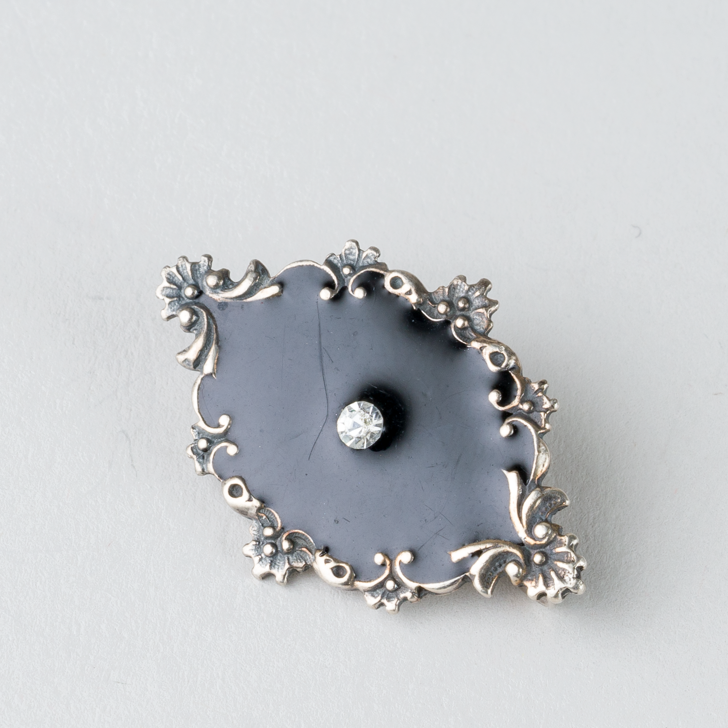 Brosche mit Stein 925er Silber 4g1