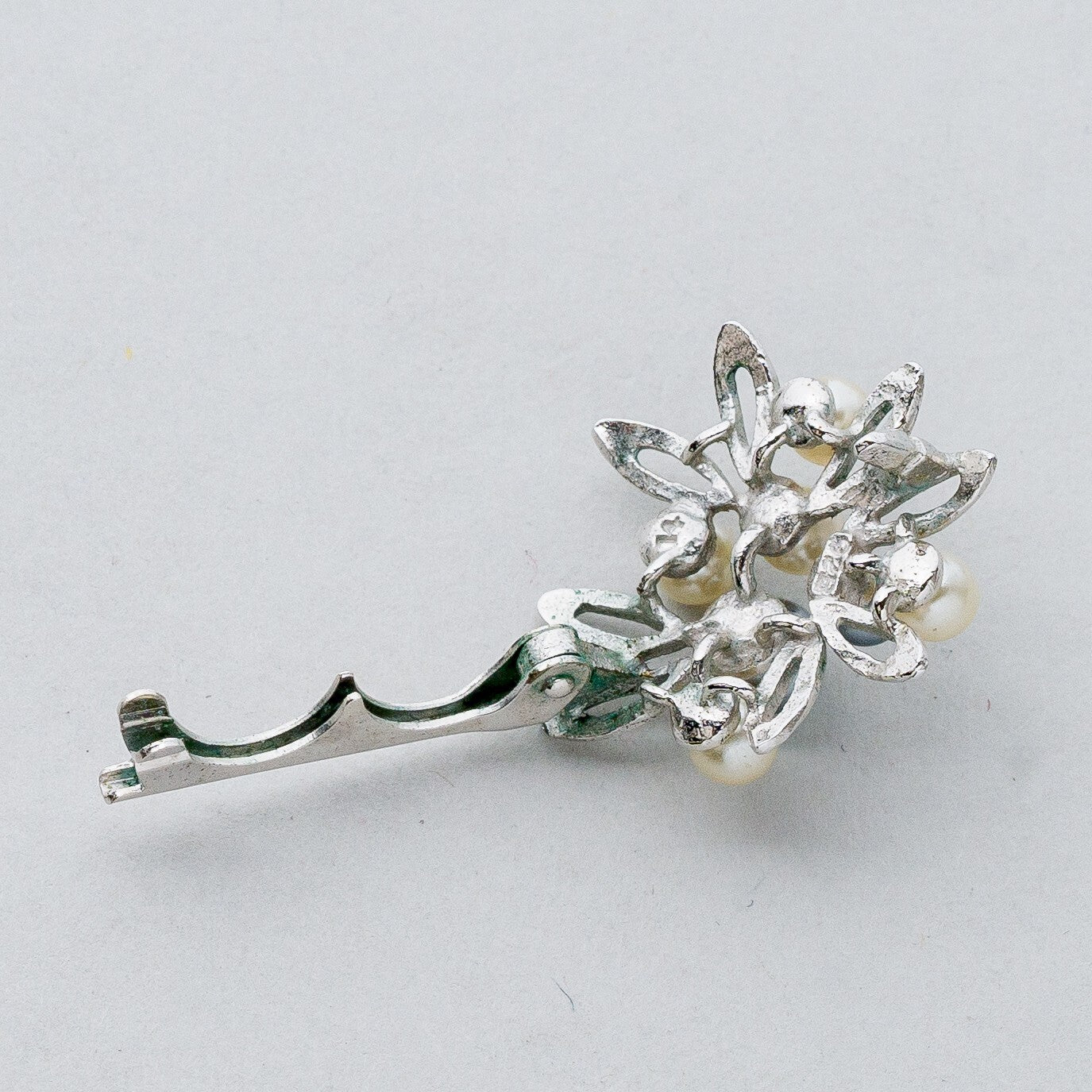 Silber Clip Tuchclip 925 Perlen 2,34 g5