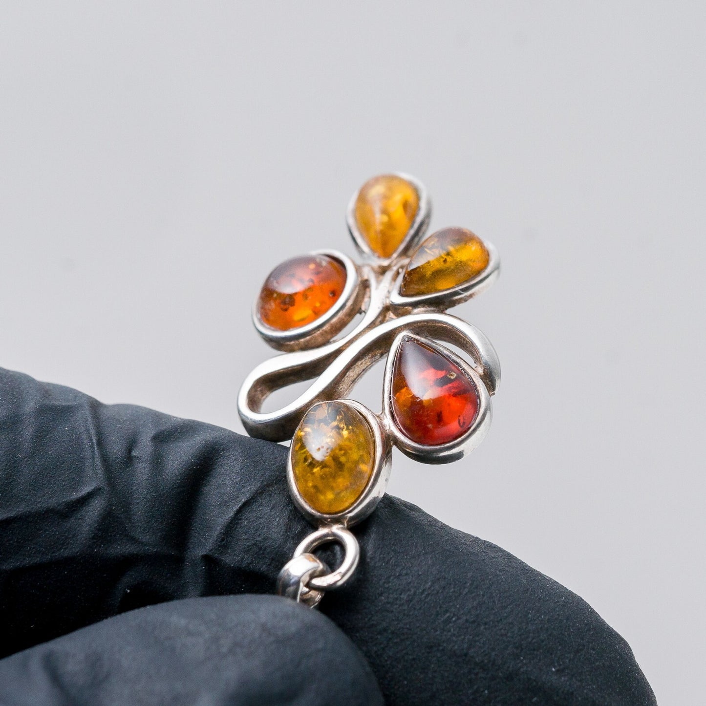 Silber Anhänger Kettenanhänger Bernstein 3,57 g7