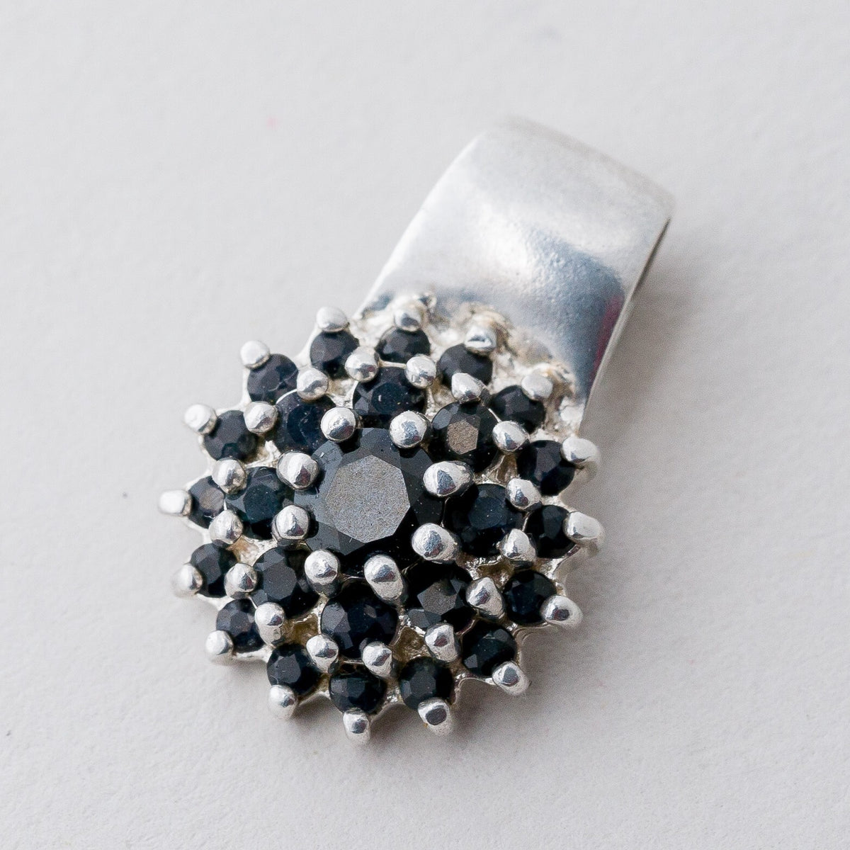 Anhänger Silber 925 Blaue Steine 2 cm 2,77 g0