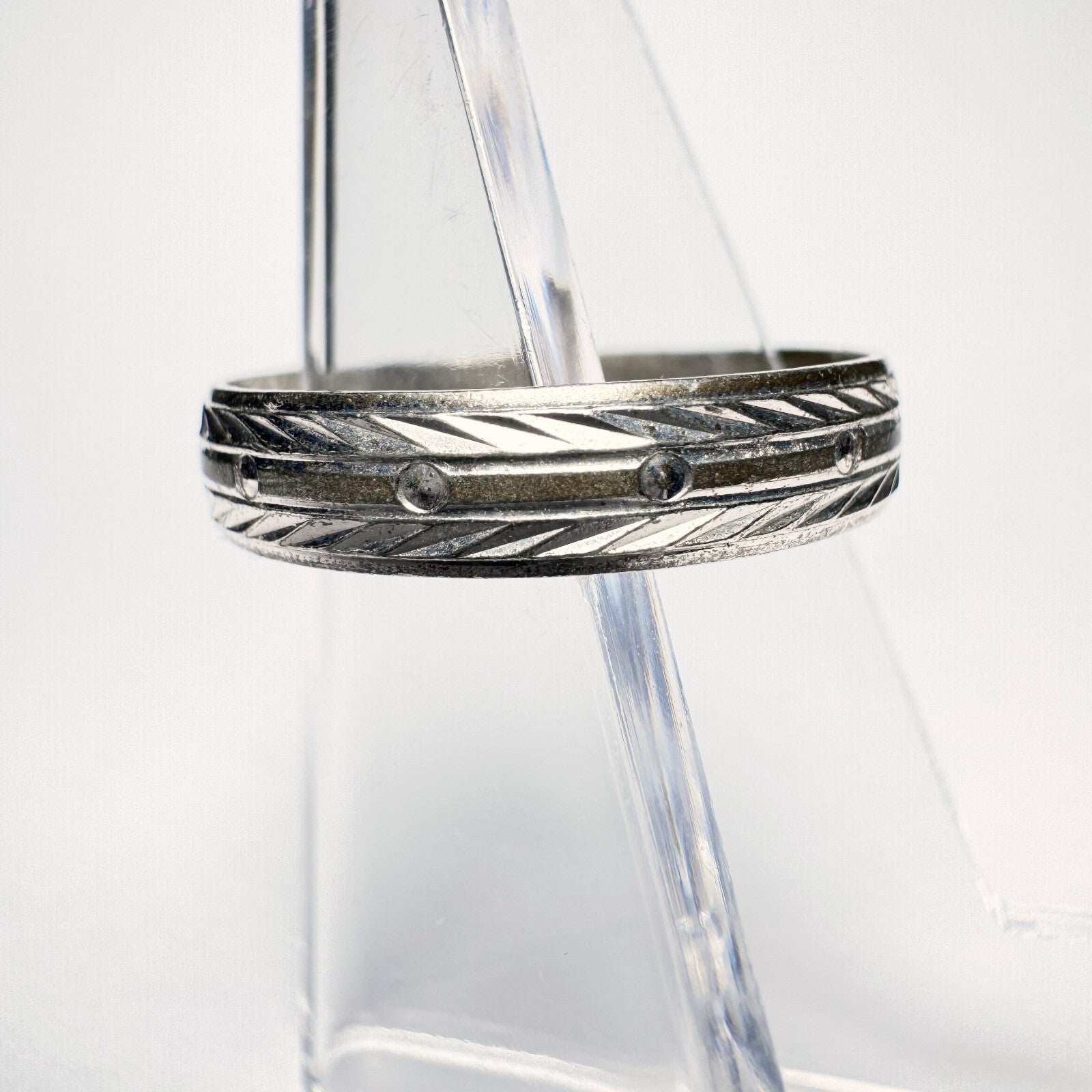 Ring 925er Silber (gestempelt) Größe 57 mit Muster 1,65g1