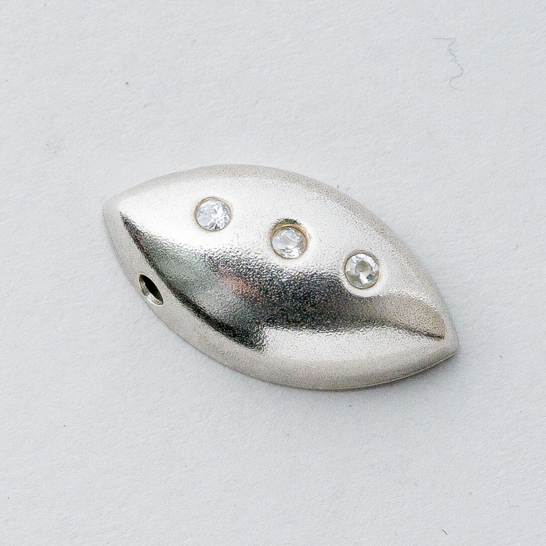 Silber Anhänger Kettenanhänger 925 Weiße Steine 1,98 g2