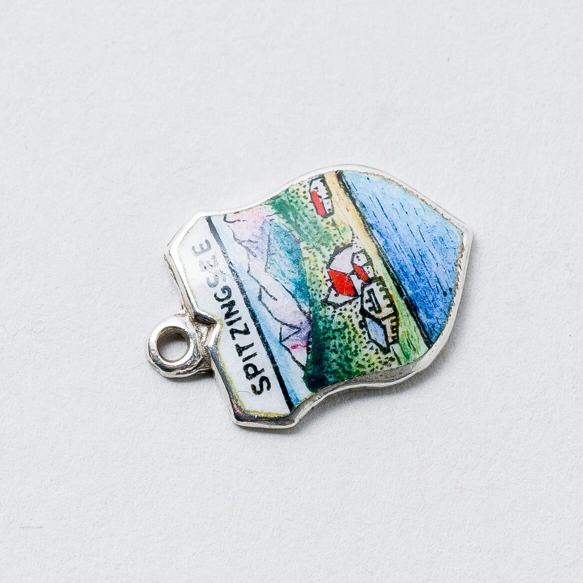 Anhänger 800 Silber Souvenir Anhänger Spitzingsee 1,5 cm 1,11 g2