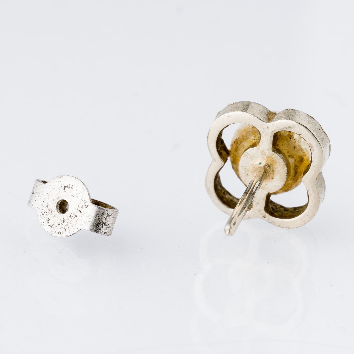 Einzelner Ohrring Ohrstecker Perle Silber 1,17 g5