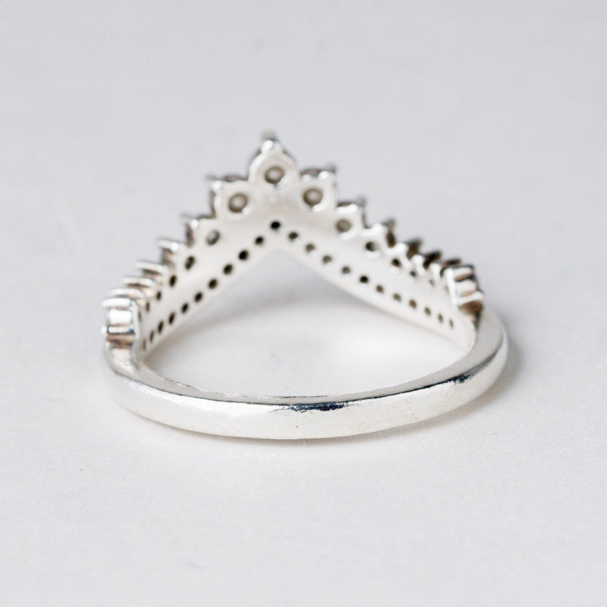 Silber Ring 925 Weiße Steine Größe 51 (16,2 mm Ø) 2,79 g3