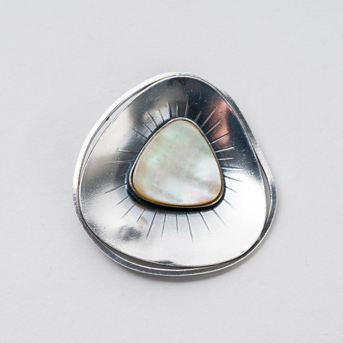Silber Brosche Perlmutt 4,3 cm 11,88 g4