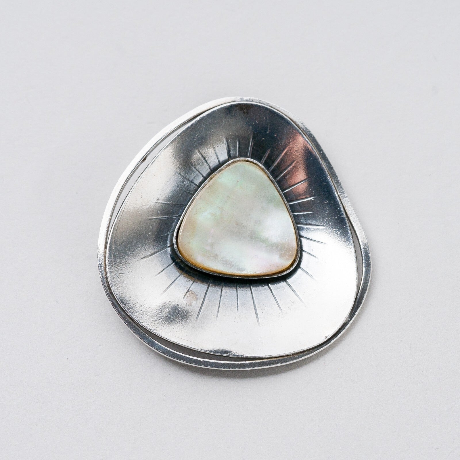 Silber Brosche Perlmutt 4,3 cm 11,88 g4