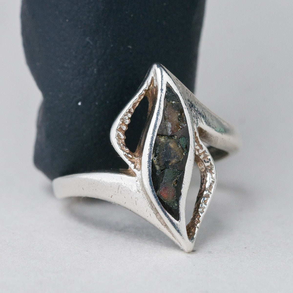 Silber Ring 925 Stein Größe 49 (15,6 mm Ø) 2,93 g1