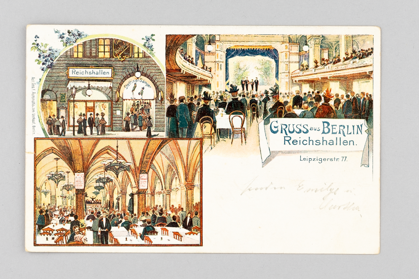 Ansichtskarte Gruss aus Berlin Reichshallen 19000