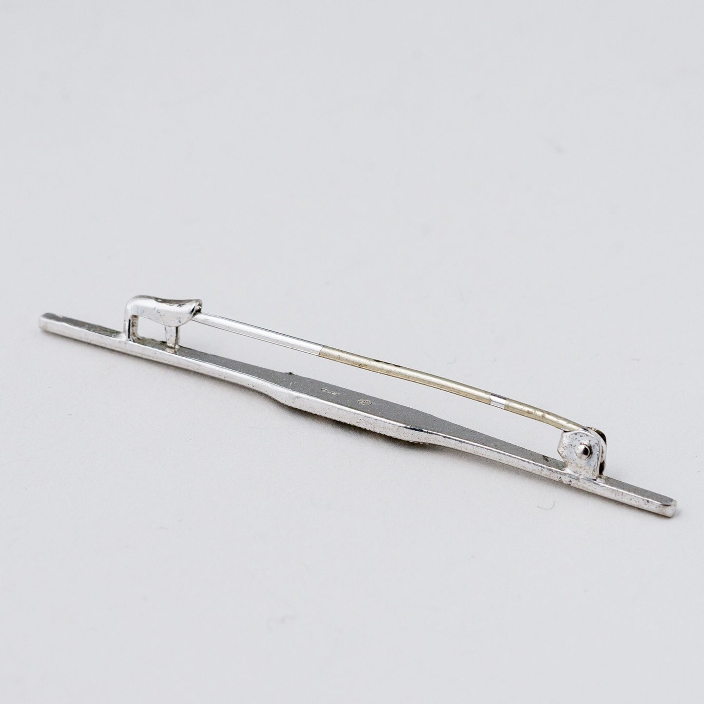 Silber Brosche 800 Graue Steine 2,32 g1