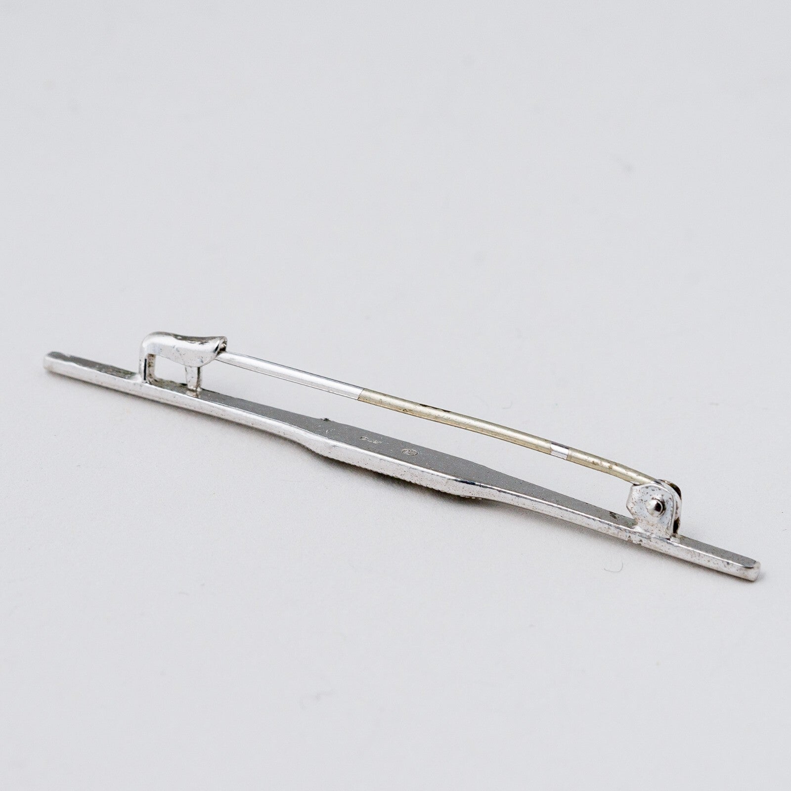 Silber Brosche 800 Graue Steine 2,32 g1