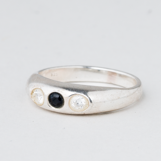 Ring Steinbesatz 2,26 g 925er Silber Größe 49 (15,6 mm Ø)0
