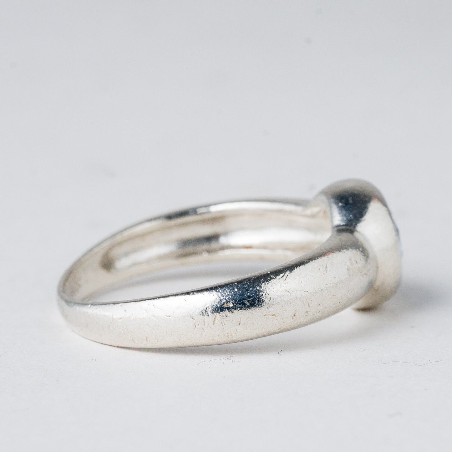 Silber Ring 925 Blauer Stein Größe 58 (18,4 mm Ø) 3,78 g2