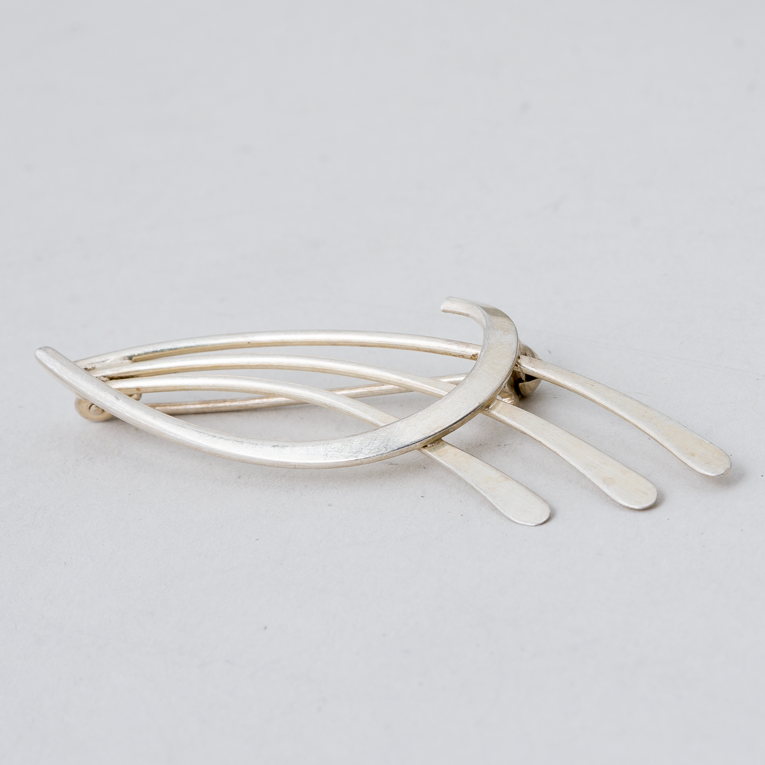 Brosche 835er Silber 3,91 g 5,5 cm0
