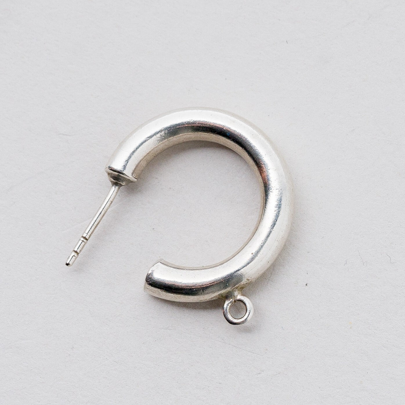 Einzelner Ohrring Halbe Creole 925 Silber 1,7 g2
