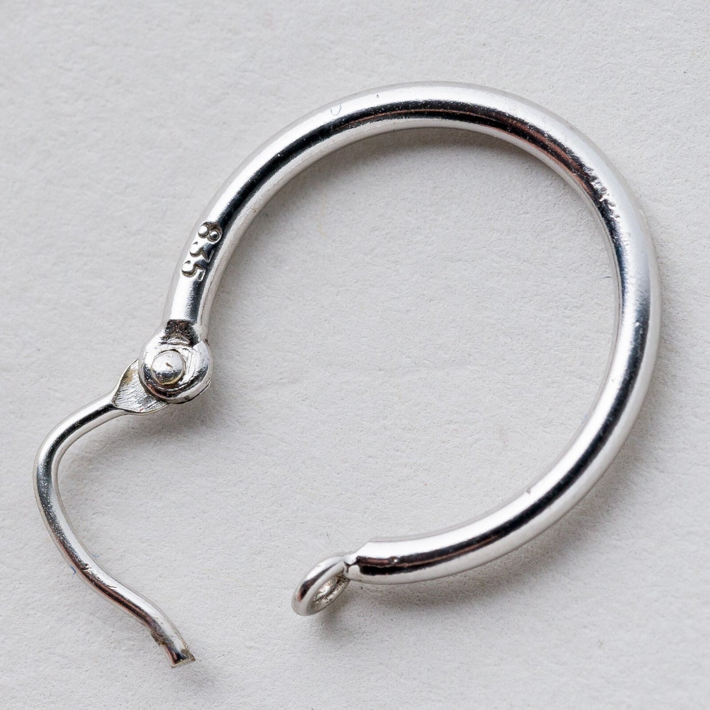 Einzelner Ohrring Creole 835 Silber 0,79 g5