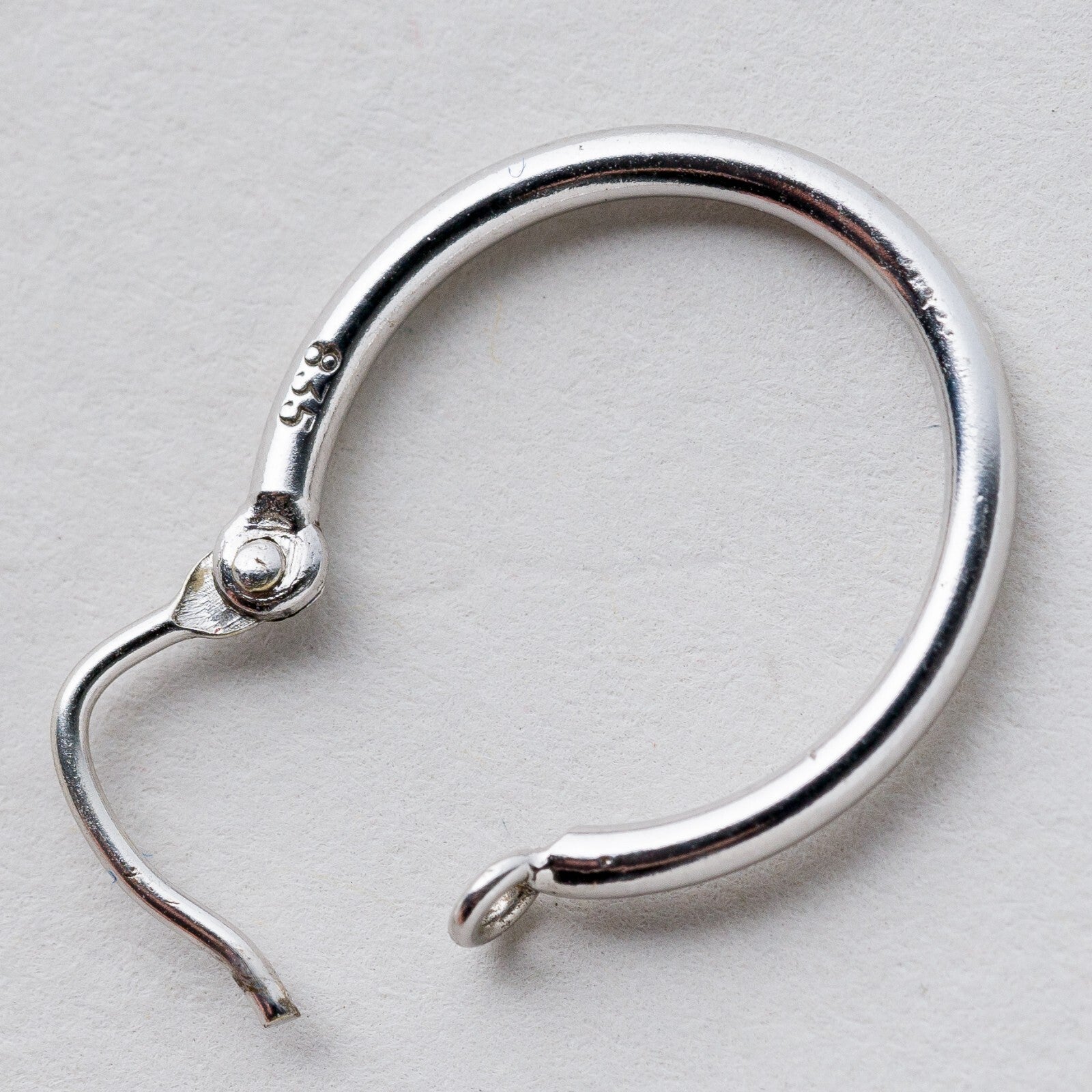 Einzelner Ohrring Creole 835 Silber 0,79 g5