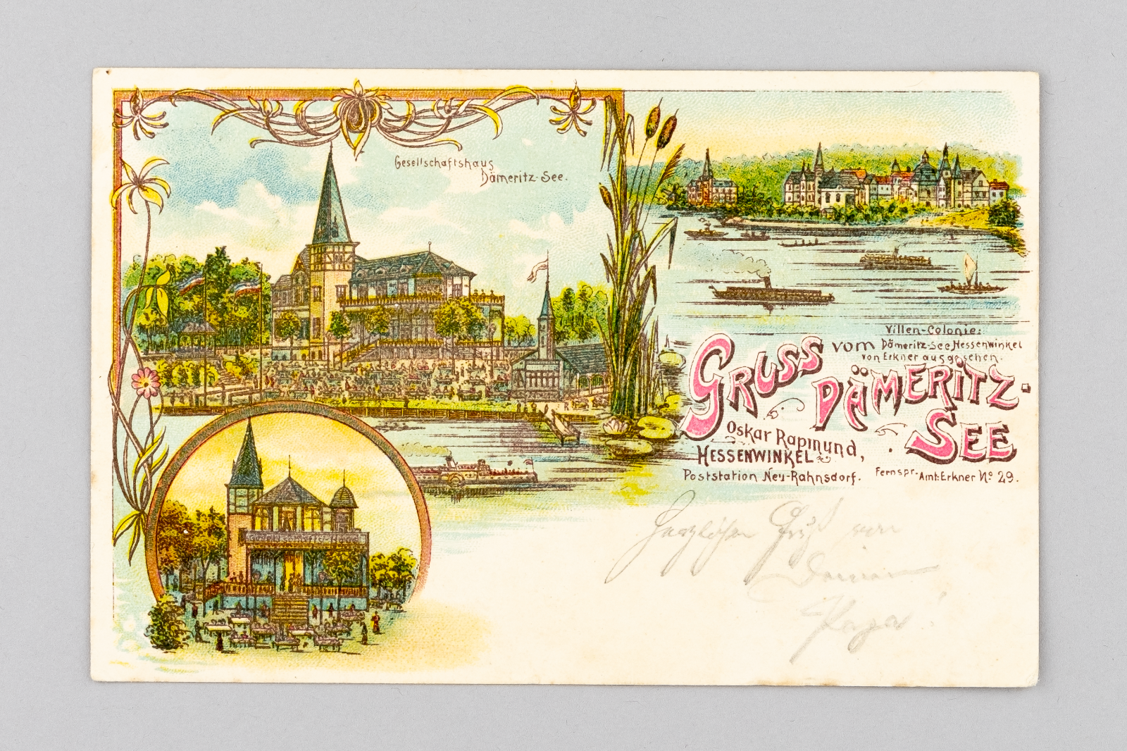 Ansichtskarte Gruss aus/ Gruss vom Dämeritz-See Hessenwinkel 19000
