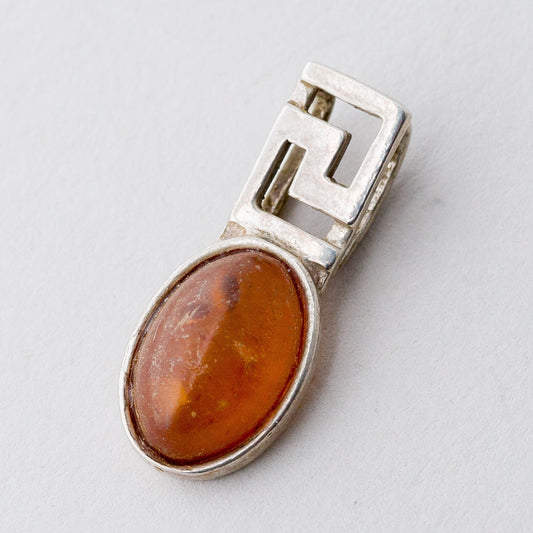 Anhänger Silber 925 Bernsteinimitat 2,3 cm 1,7 g0