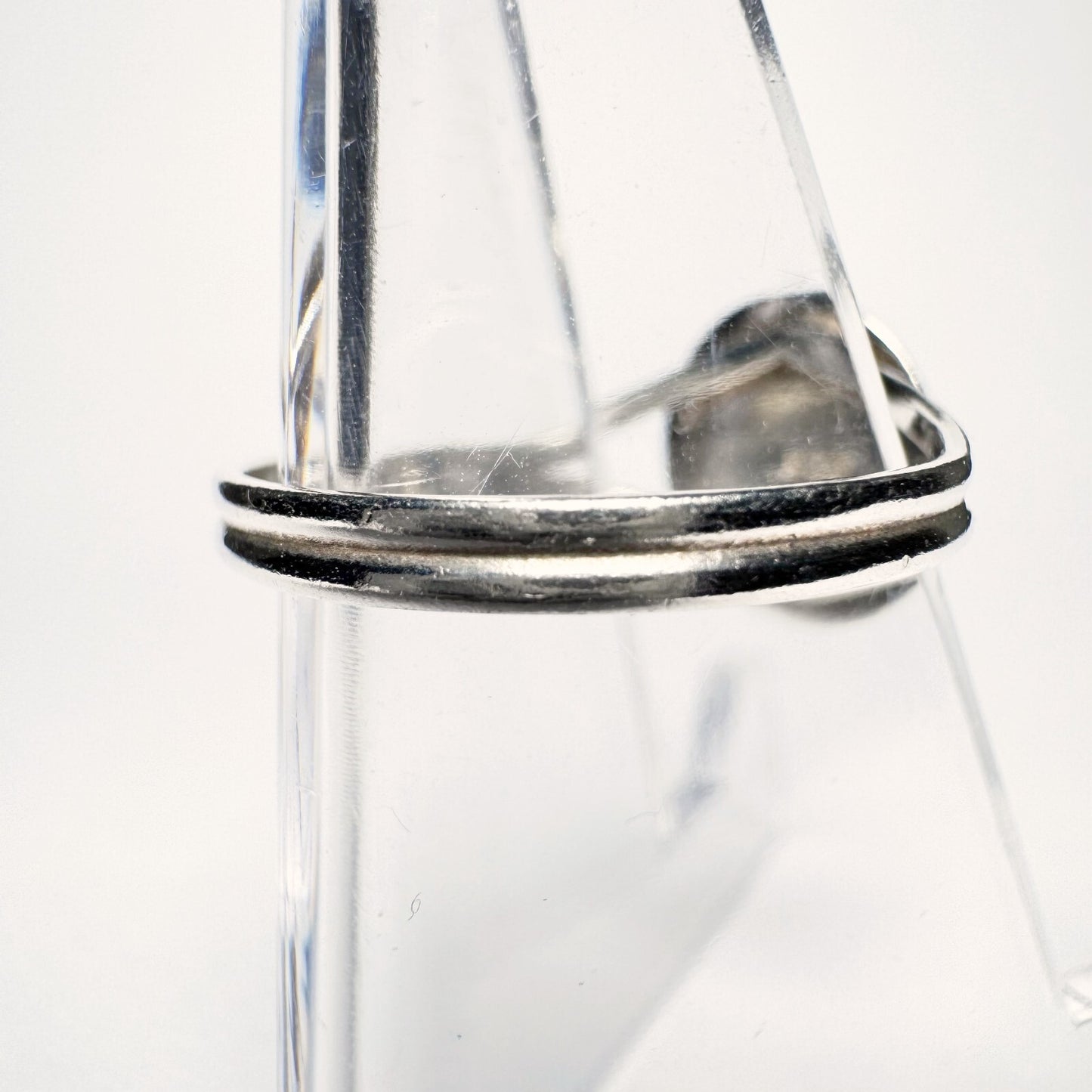 Ring 925er Silber (gestempelt) Größe 55 mit hellblauem Stein 2,09g3