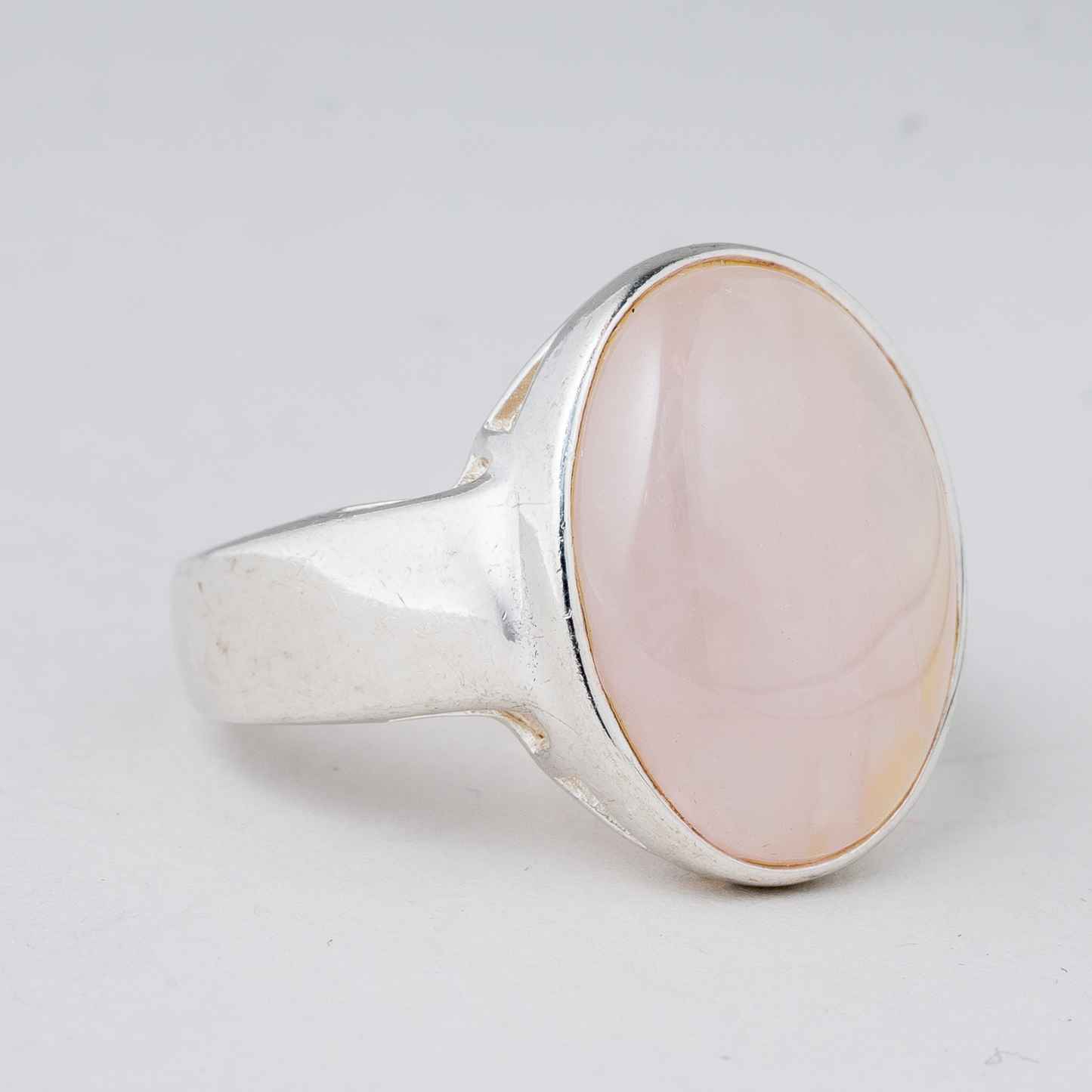 Ring mit rosa Stein 6,55 g 925er Silber flexible Größe1