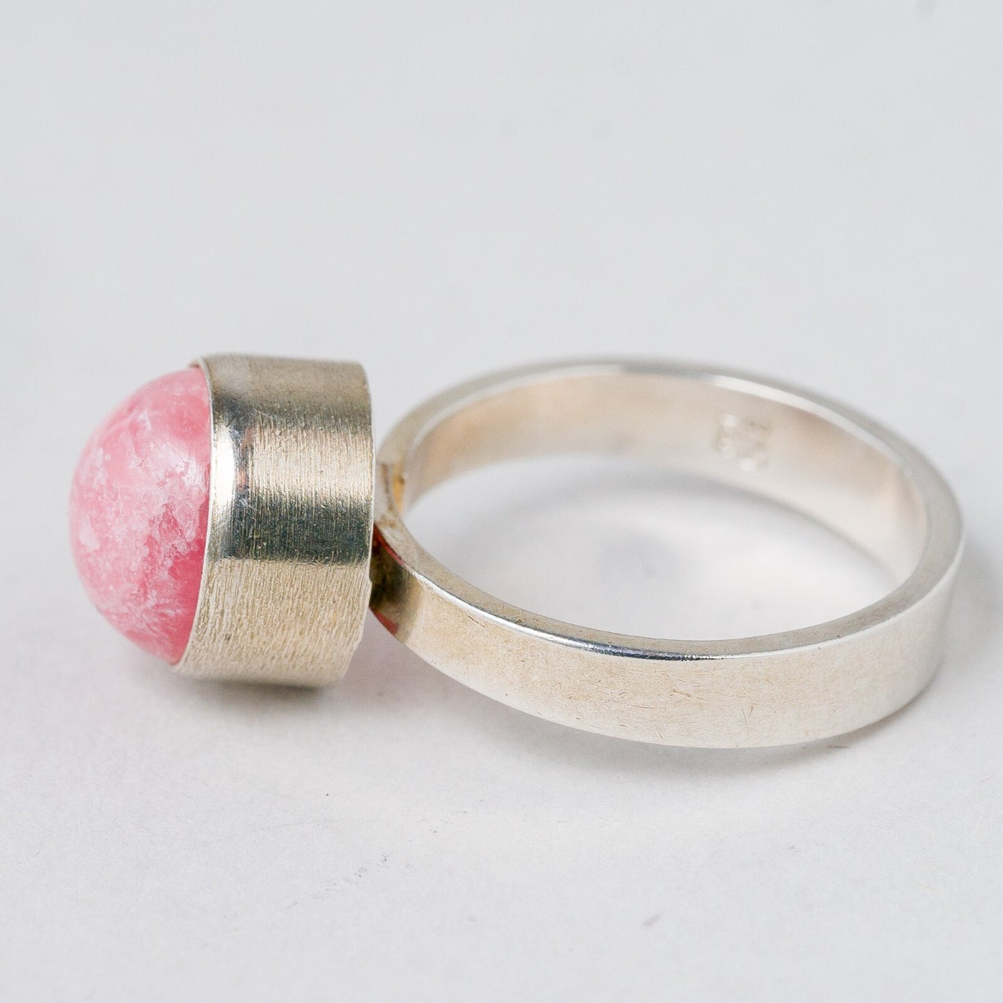 Silber Ring 925 Roter Stein Größe flexibel ca. 56 4,98 g1