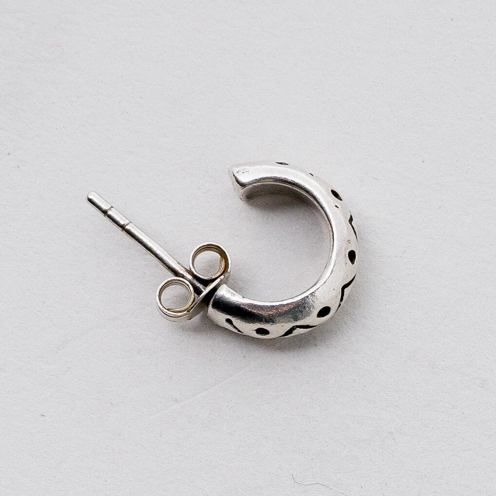 Einzelner Ohrring Halbe Creole 925 Silber 1,25 g7