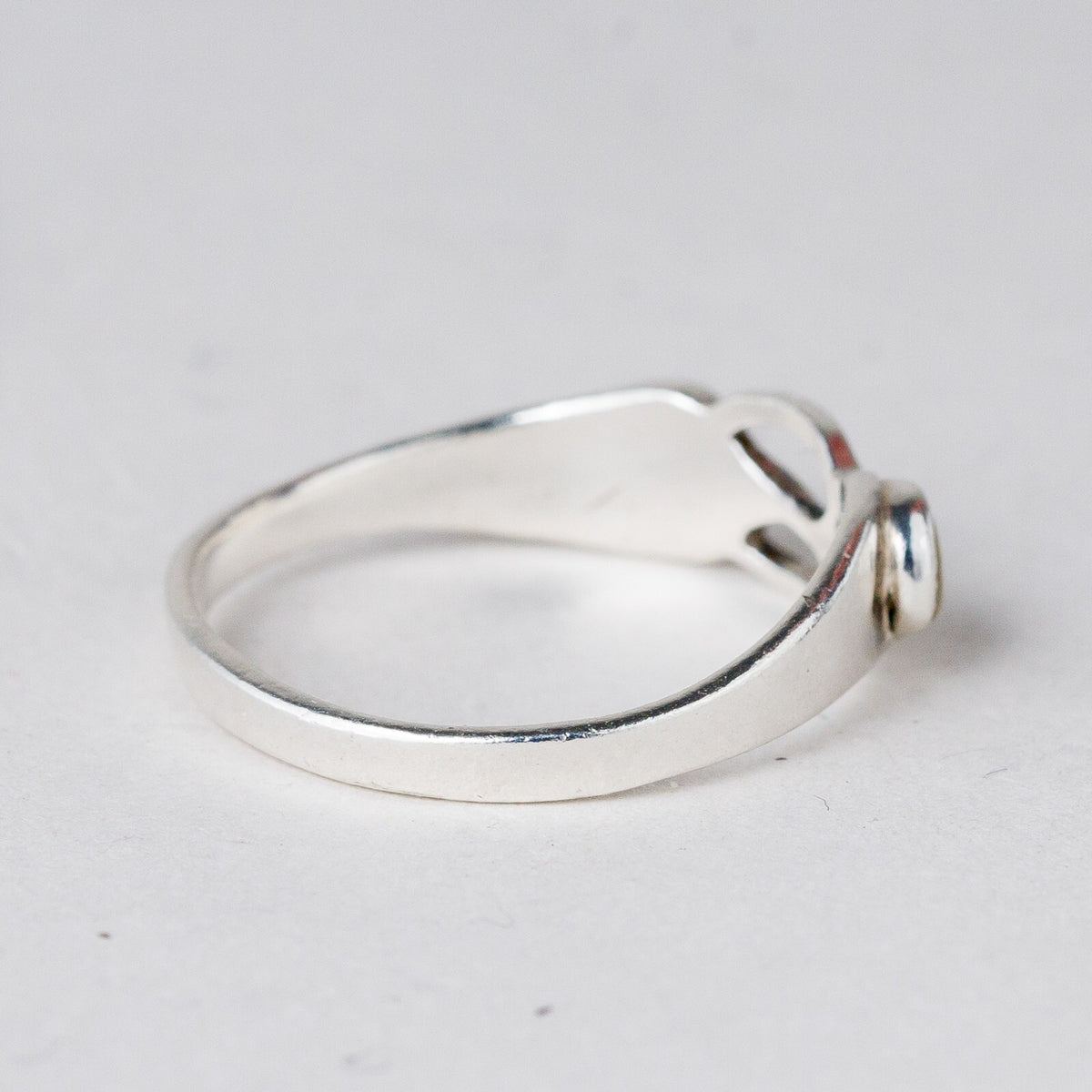 Silber Ring Weißer Stein Größe 55 (17,5 mm Ø) 1,91 g4