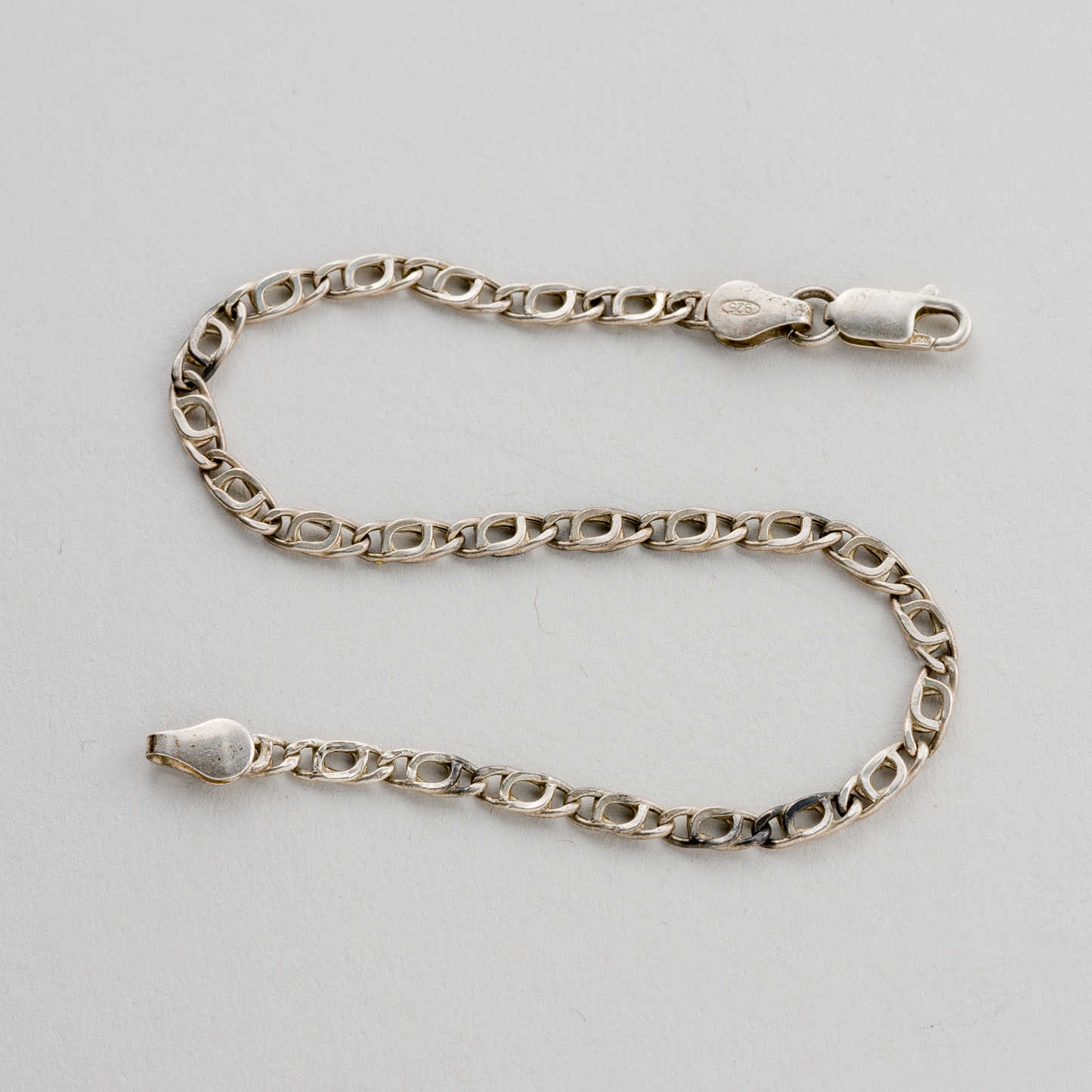 Silberkette 925er Silber 2g Kästchenpanzerkette 21 cm x 0,3 cm0