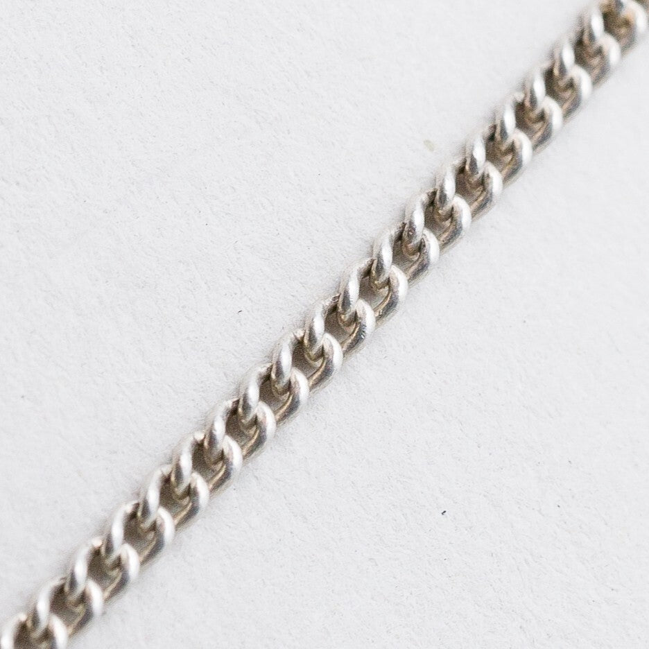 Silber Halskette 835 Panzerkette 1,7 mm 52 cm 3,96 g3