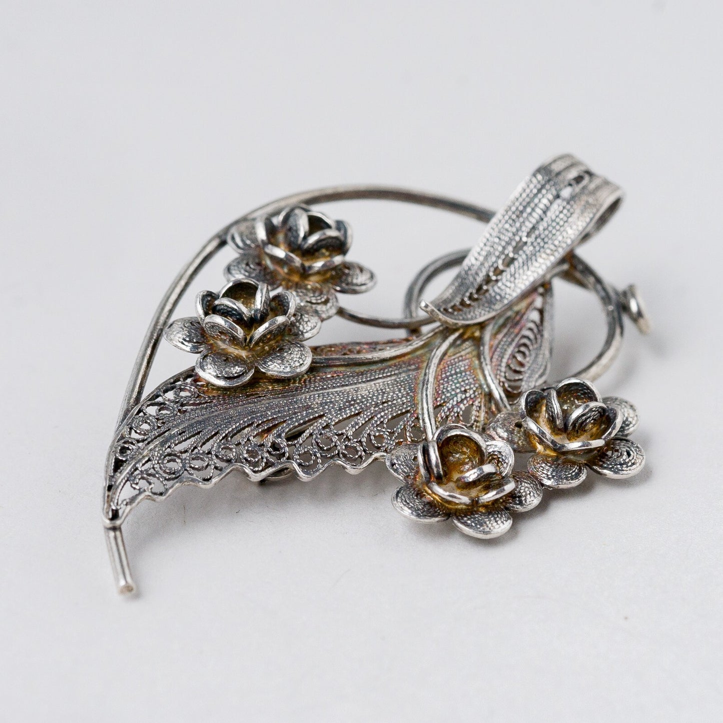 Brosche 925 Silber Filigran 5,3 cm 8,27 g4