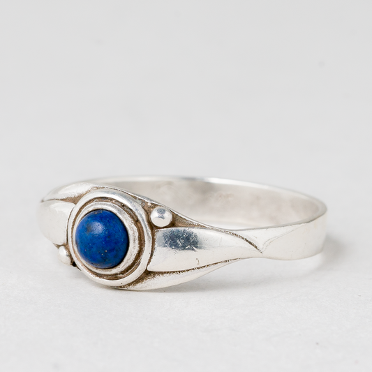 Ring Blauer Stein 925er Silber 1,93 g Größe 57 (18,1 mm Ø)0
