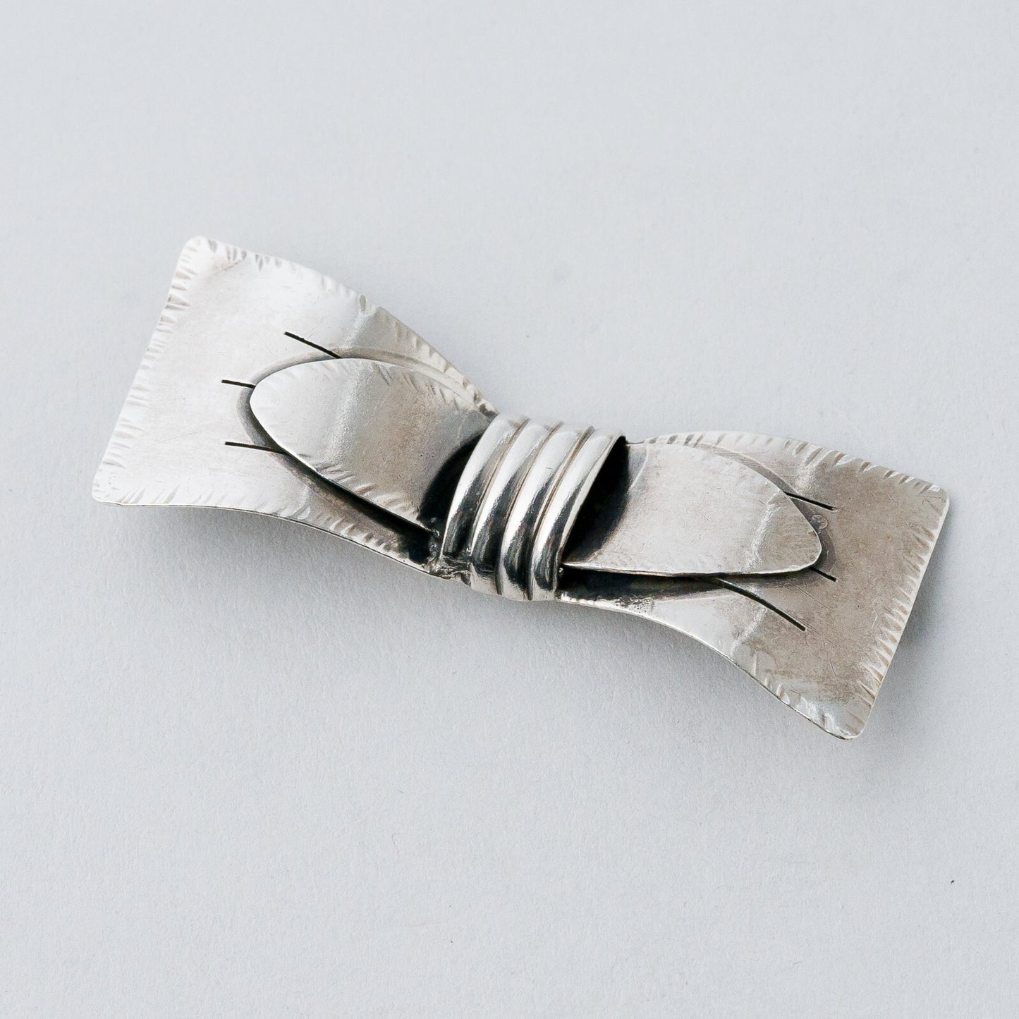 Silber Brosche Spange 835 Schleife 7,76 g2
