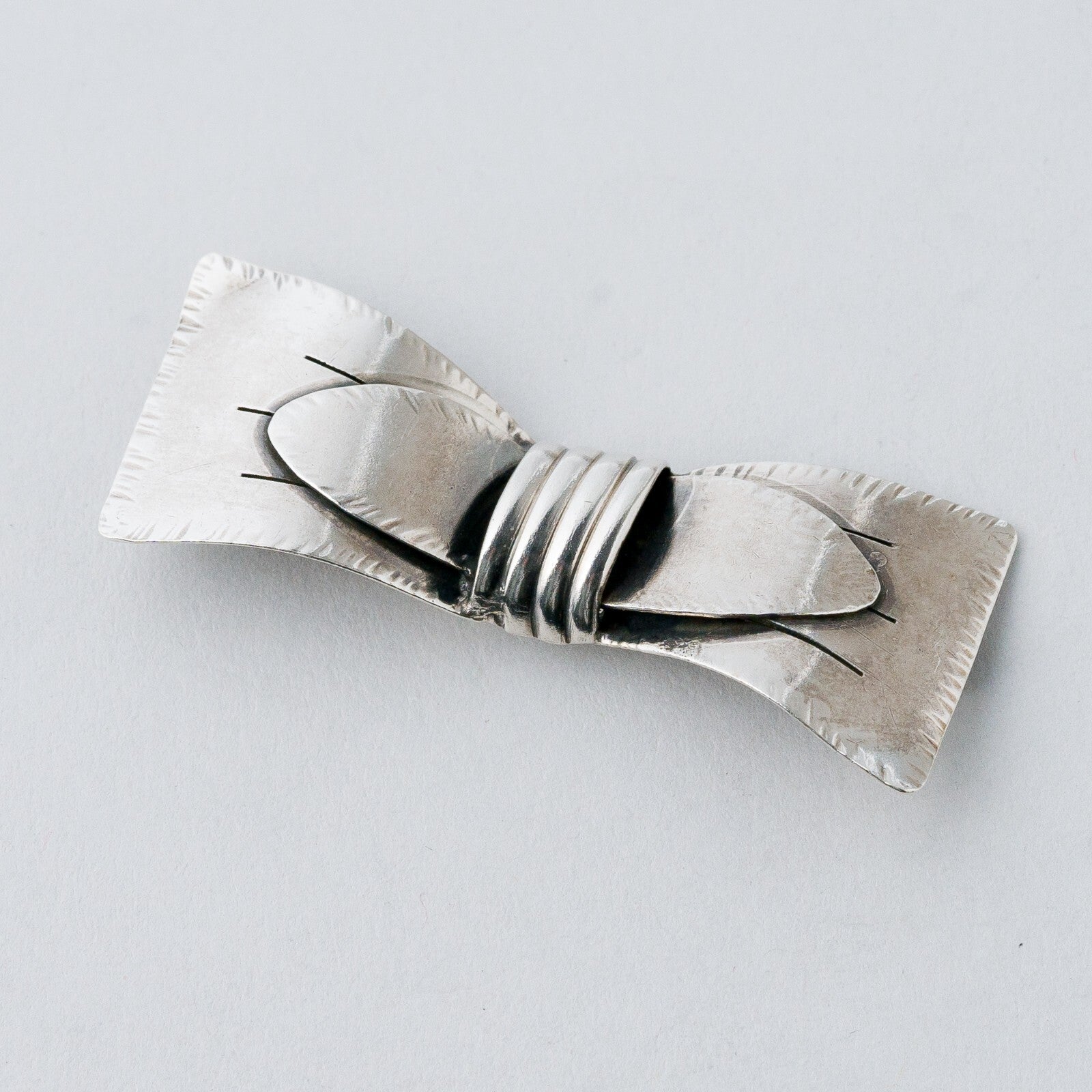 Silber Brosche Spange 835 Schleife 7,76 g2