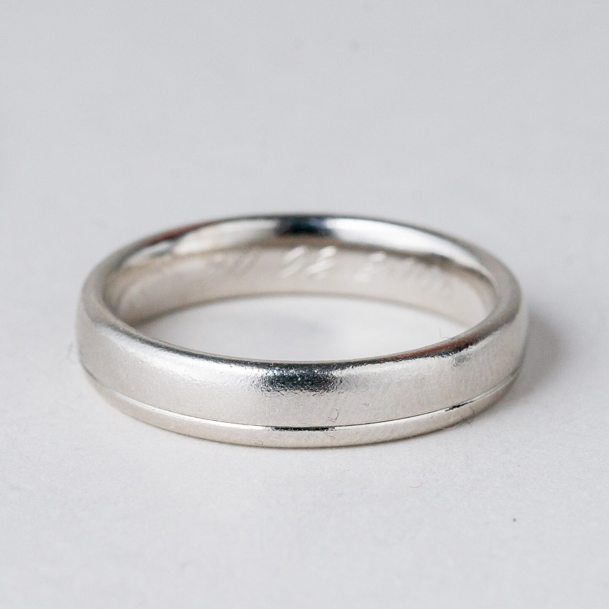 Silber Ring 925 Gravur innen Größe 66 (21,0 mm Ø) 6,44 g2