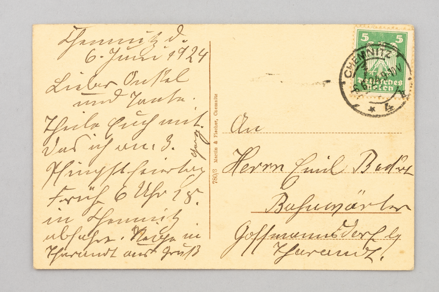 Ansichtskarte Chemnitz Technische Staatslehranstalten 19241