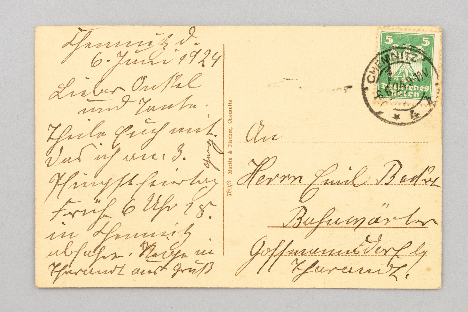 Ansichtskarte Chemnitz Technische Staatslehranstalten 19241