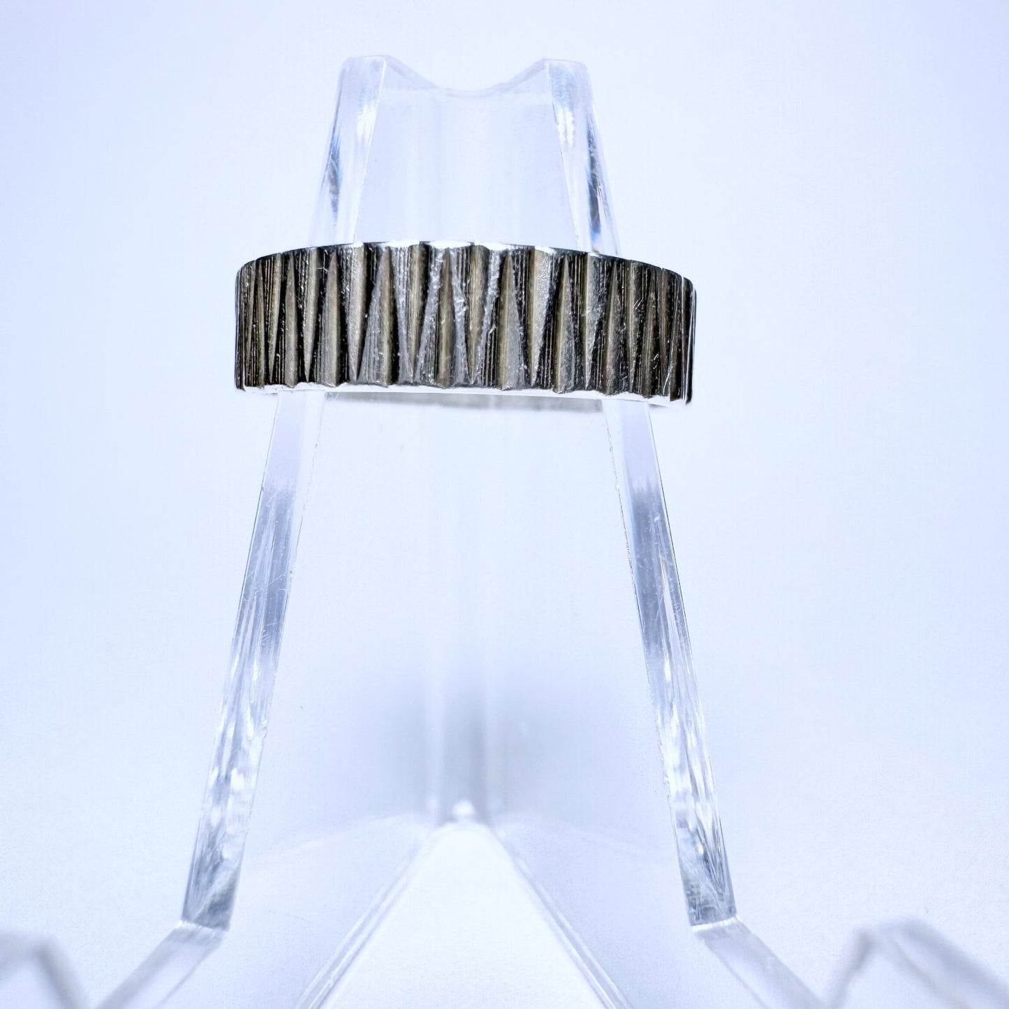 Ring 835er Silber Größe 53 geriffelt 2,58g0