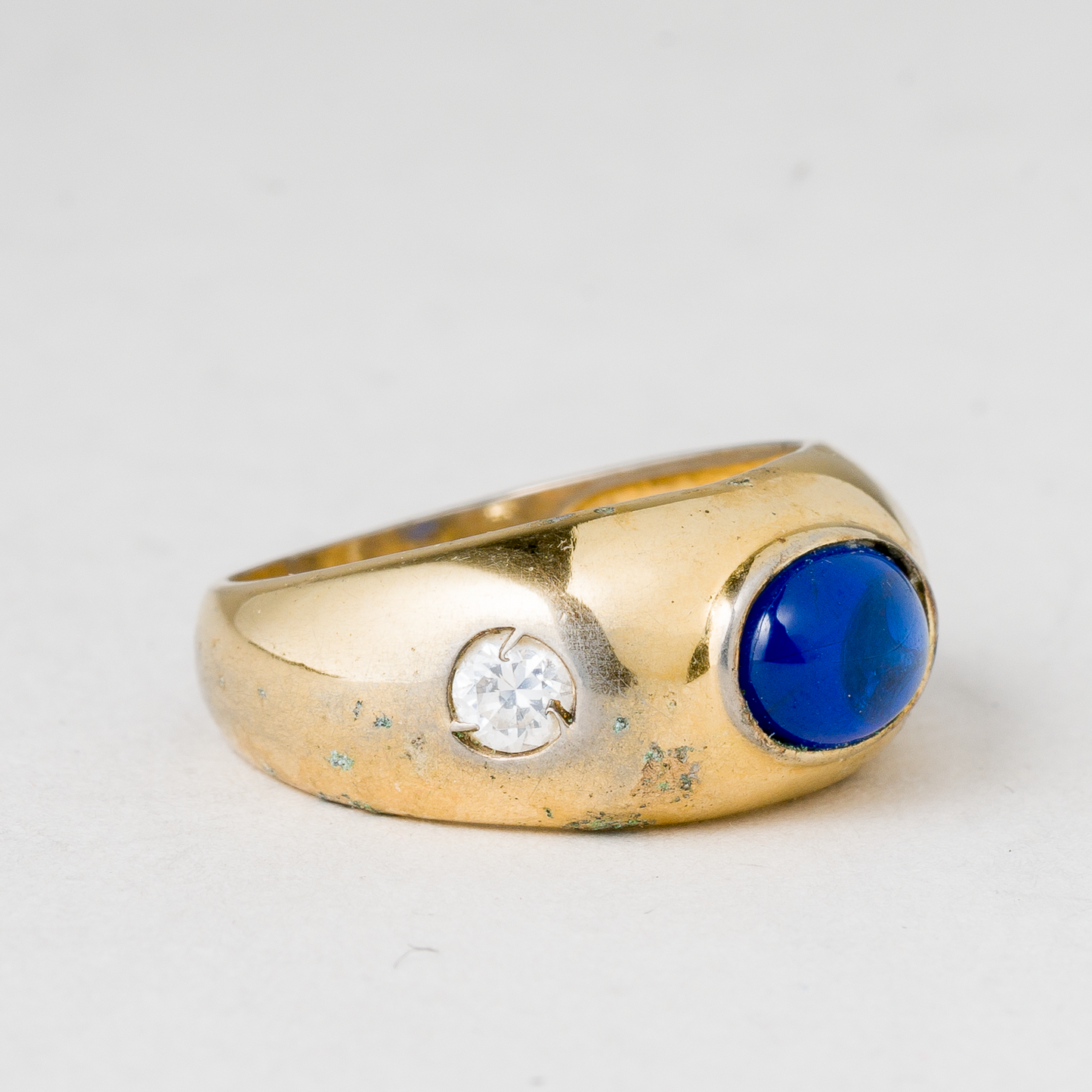 Ring Blauer Stein 925er Silber 4,75 g Größe 54 (17,2 mm Ø)1