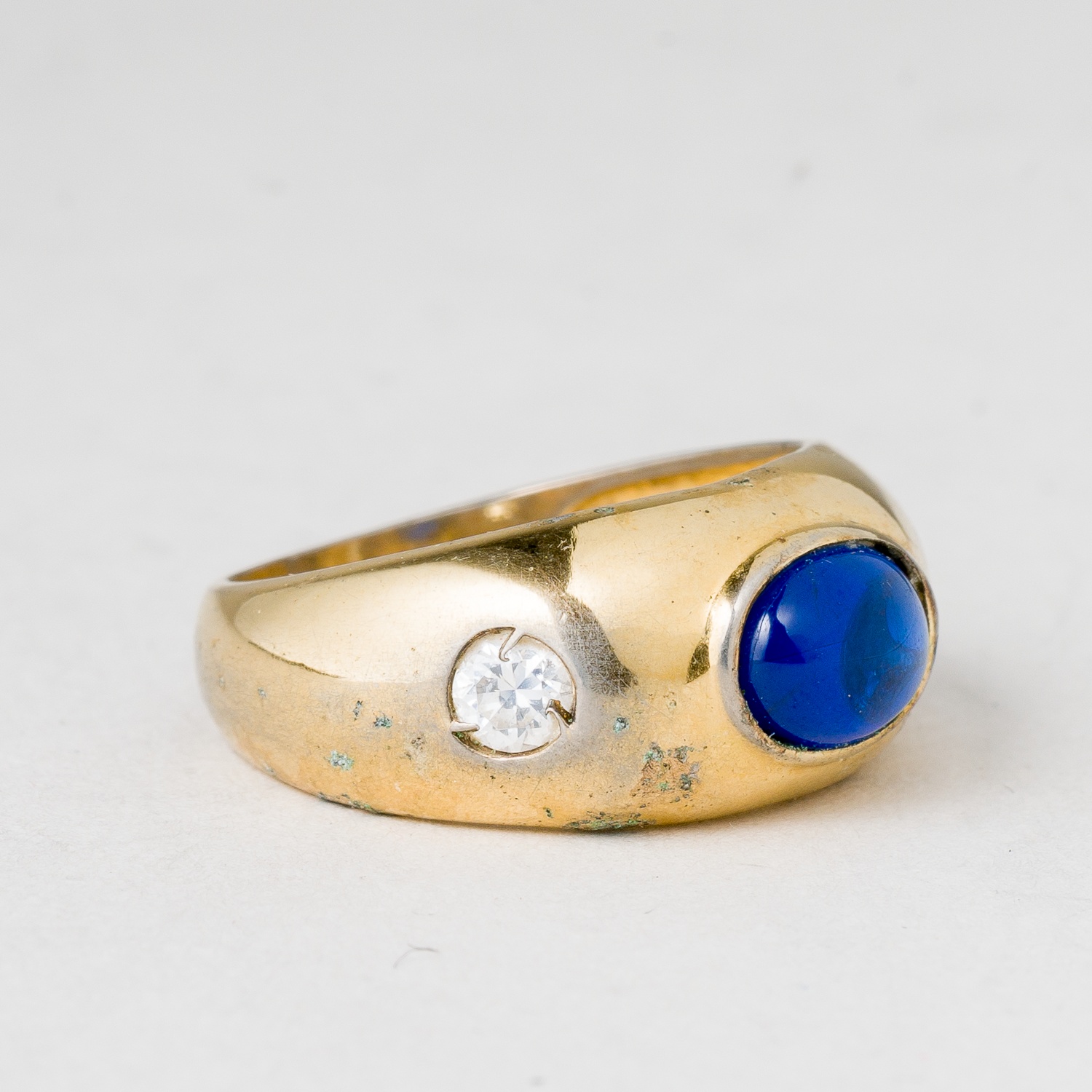 Ring Blauer Stein 925er Silber 4,75 g Größe 54 (17,2 mm Ø)1