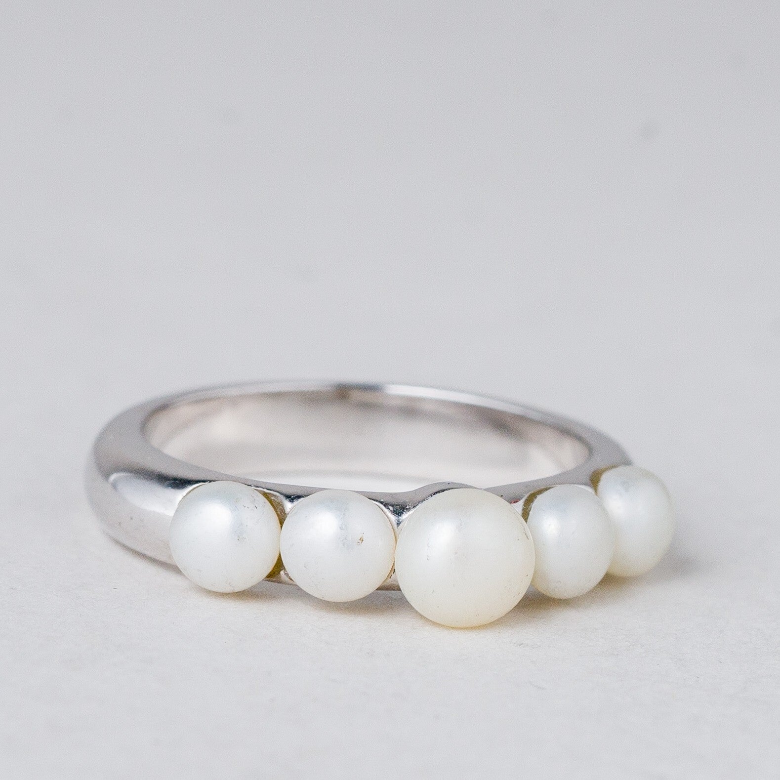 Ring Perlen 3,71 g 925er Silber Größe 53 (16,8 mm Ø)1