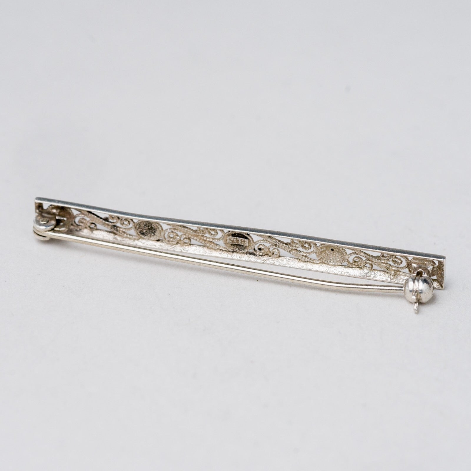 Brosche 835 Silber filigran 6,6 cm 2,47 g3