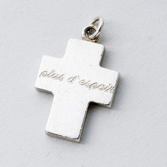 Silber Anhänger Kettenanhänger Kreuz "plus d'espoir" 5,58 g0