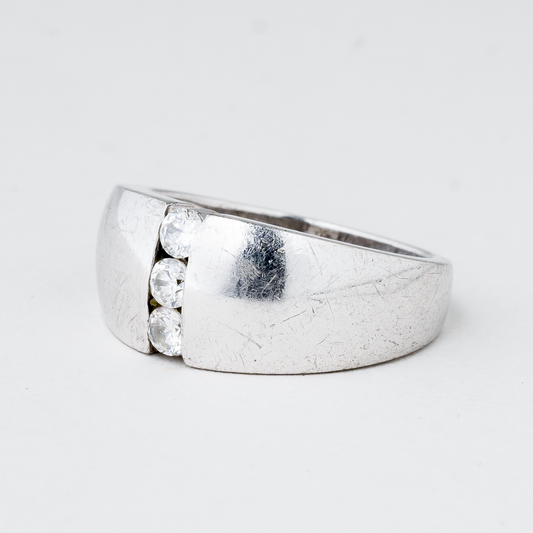 Ring Steinbesatz 5,31 g 925er Silber Größe 54 (17,2 mm Ø)0