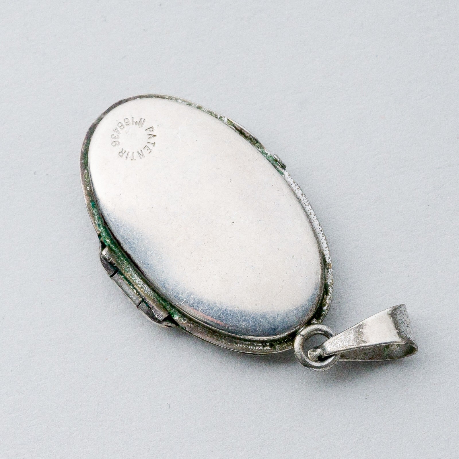 Silber Anhänger Kettenanhänger 835 Medaillon Florale Gravur 6,21 g4