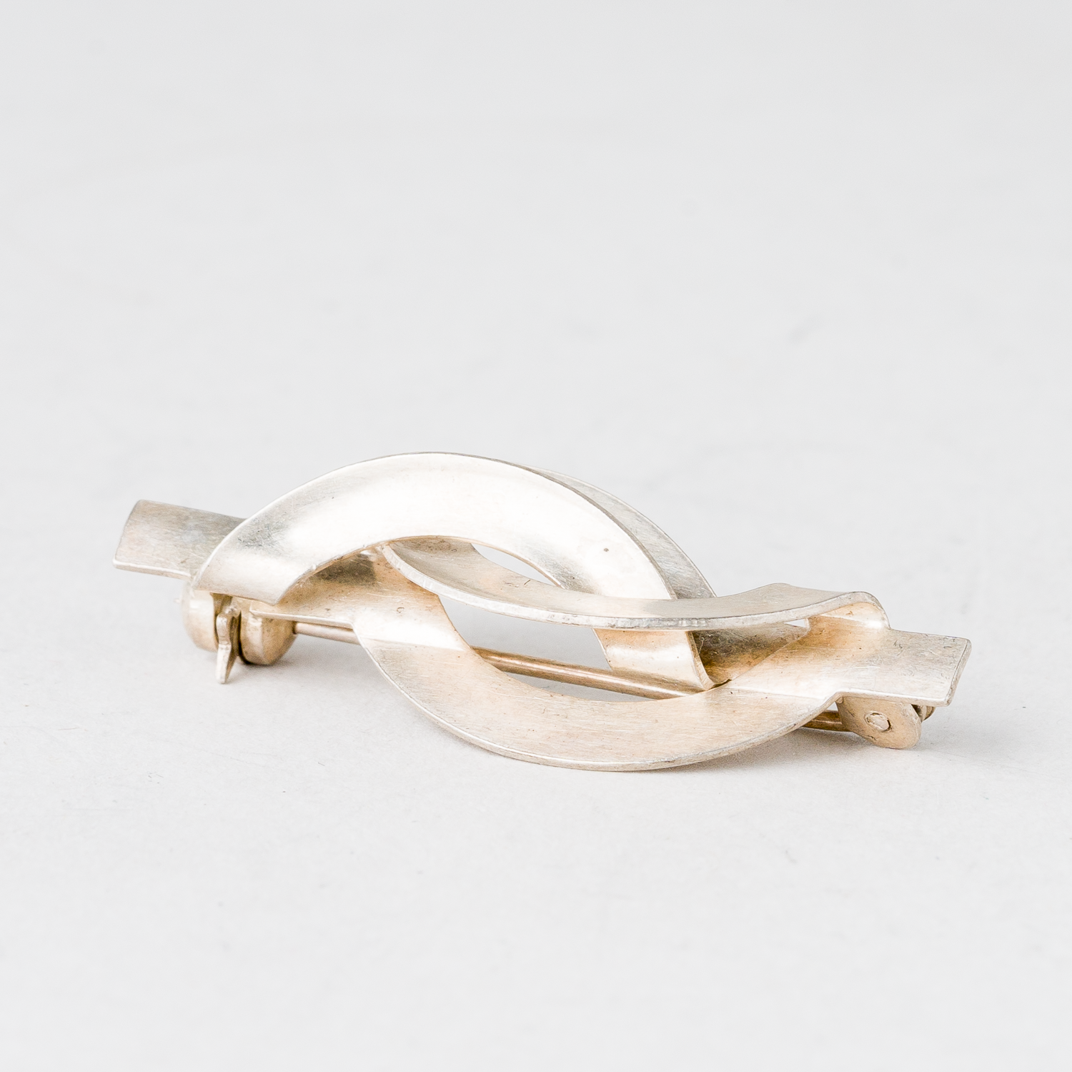 Brosche 835er Silber 2,91 g 3,5 cm0