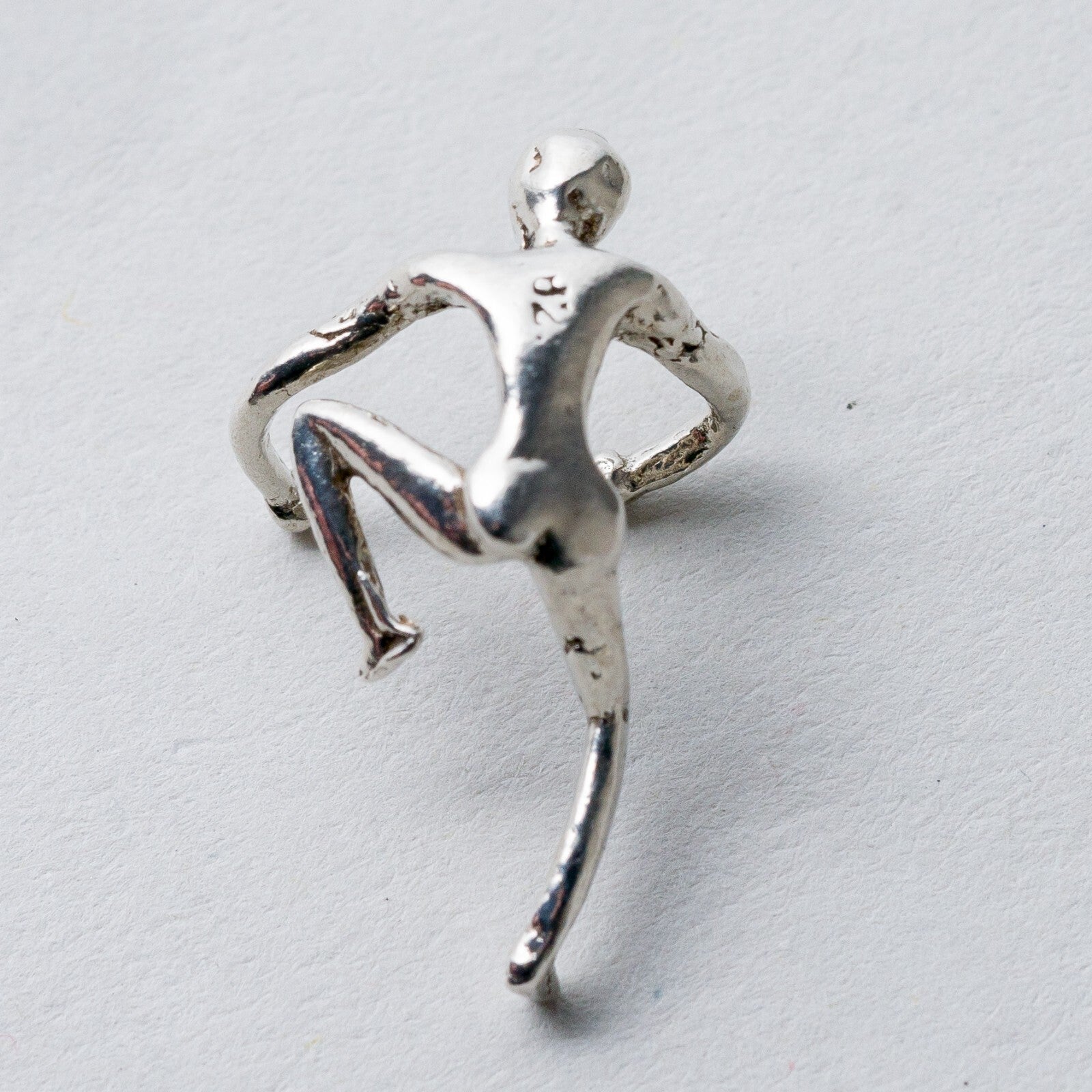Einzelner Ohrring Kletterer Silber 925 1,37 g5