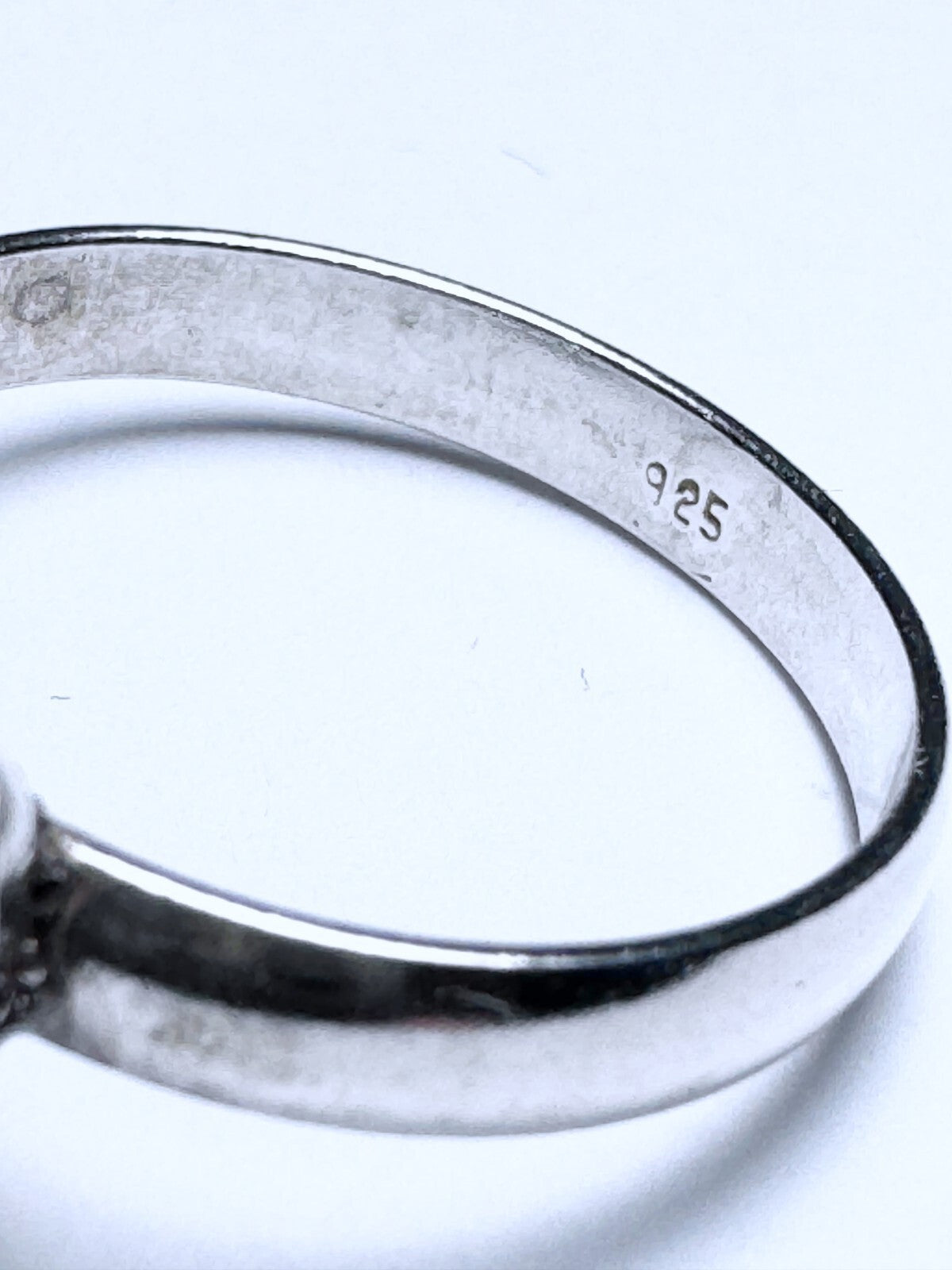 Ring 925er Silber Größe 54 Hellblauer runder Stein 3,26g2